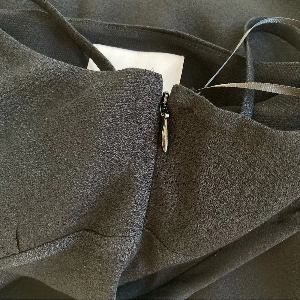 NWT Reformation Camira Dress Black Slip Midi, Size 12 - Picture 12 of 14